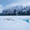 Snowshoeing at Lake Minnewanka in Banff National Park