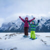 Snowshoeing at Lake Minnewanka in Banff National Park