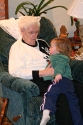 Snuggling with "White Grandma" Phillips\n(Christmas in Kelowna)