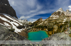 Lefroy Lake on the Lake Oesa Trail near Lake O'Hara