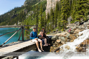 Family Portrait at Seven Veils Falls at Lake O'Hara