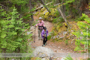 Hiking to Opabin Lake near Lake O'Hara in Yoho National Park