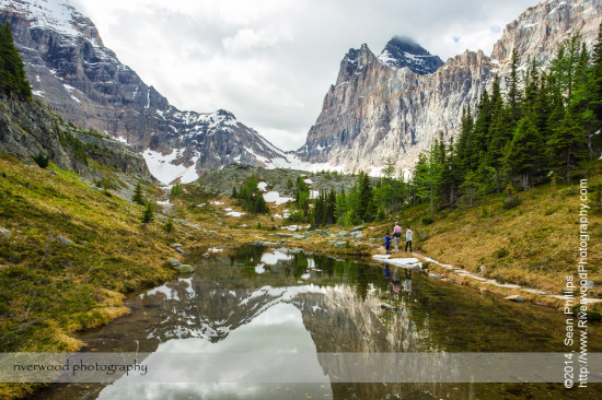 Hiking to Opabin Lake near Lake O'Hara in Yoho National Park