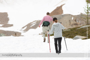 Hiking to Opabin Lake near Lake O'Hara in Yoho National Park