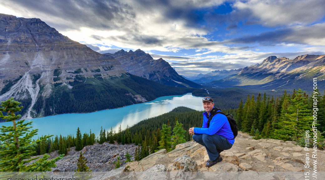 Self Portrait at Peyto Lake just before Sunset