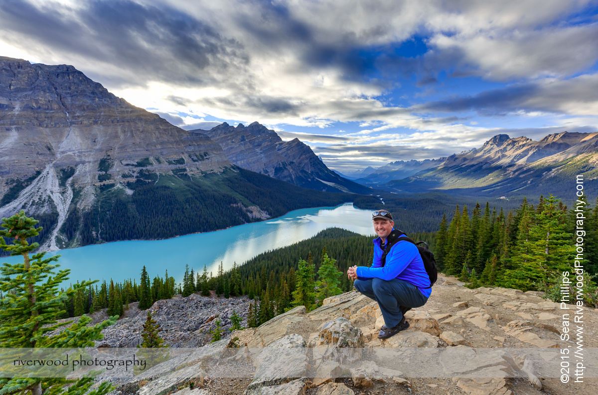 Self Portrait at Peyto Lake just before Sunset