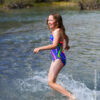 Swimming in the Mistaya River at Waterfowl Lakes Campground