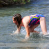 Swimming in the Mistaya River at Waterfowl Lakes Campground