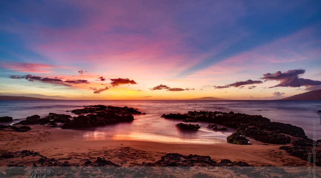 Sunset at Kamaole Beach Park III in Hawaii